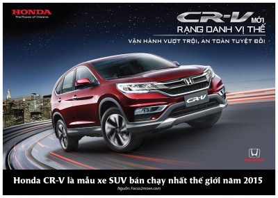 Honda Việt Nam chính thức giới thiệu Honda CR-V 2.4 phiên bản cao cấp – Vận hành vượt trội, an toàn tuyệt đối!
