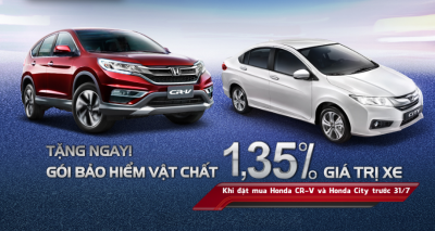 CHƯƠNG TRÌNH TRI ÂN ĐẶC BIỆT CHO KHÁCH HÀNG MUA HONDA CR-V VÀ HONDA CITY!
