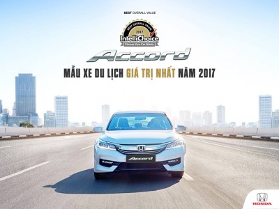 Honda Accord giành giải thưởng Mẫu xe du lịch giá trị nhất năm 2017