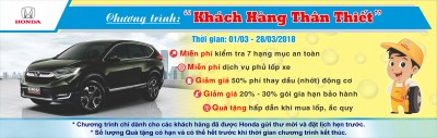  Honda Việt Nam triển khai Chương trình Dịch vụ 