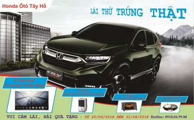 THƯ MỜI THAM DỰ LÁI THỬ XE TẠI ĐẠI LÝ HONDA ÔTÔ TÂY HỒ