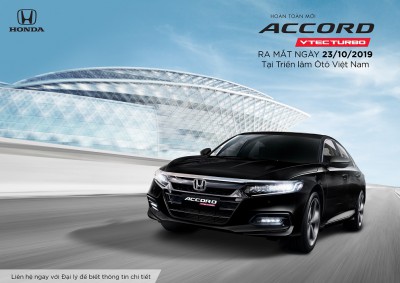 Honda Accord thế hệ thứ 10 ra mắt thị trường Việt Nam từ tháng 10/2019, nhận đặt xe từ 23/09/2019