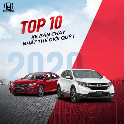 Honda CR-V và Honda Civic lọt Top 10 mẫu xe bán chạy nhất thế giới quý I/2020