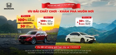 Chương trình khuyến mại của các dòng xe ô tô Honda trong tháng 4 năm 2024