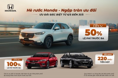 Chương trình khuyến mại của các dòng xe ô tô Honda trong tháng 5 năm 2024