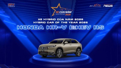 Honda HR-V e:HEV RS nhận Danh hiệu “Xe Hybrid của năm 2026” và “Xe gia đình của năm 2026, phân khúc dưới 1 tỷ”